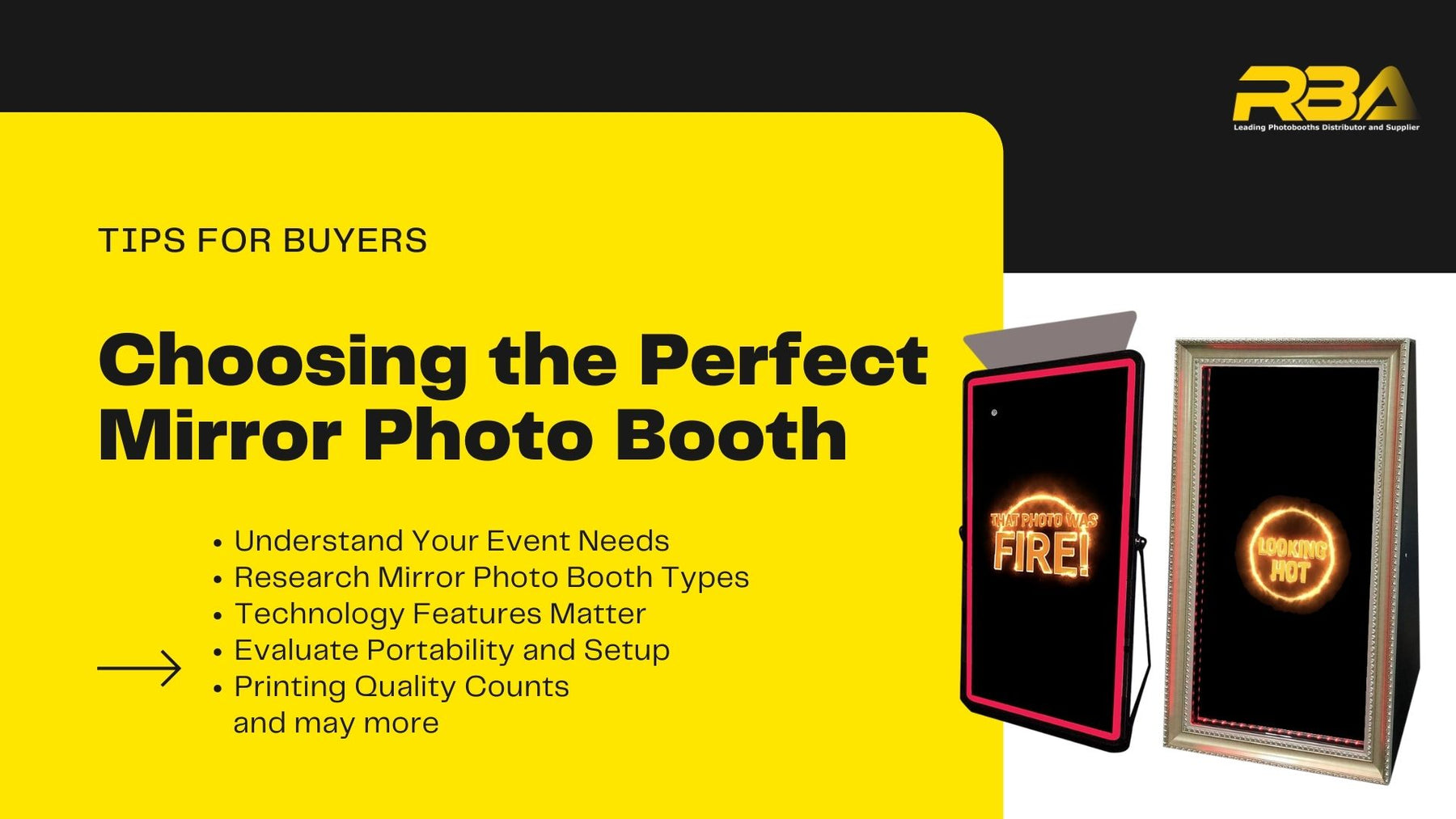 Choosing the Perfect Mirror Photo Booth: Tips for Buyers