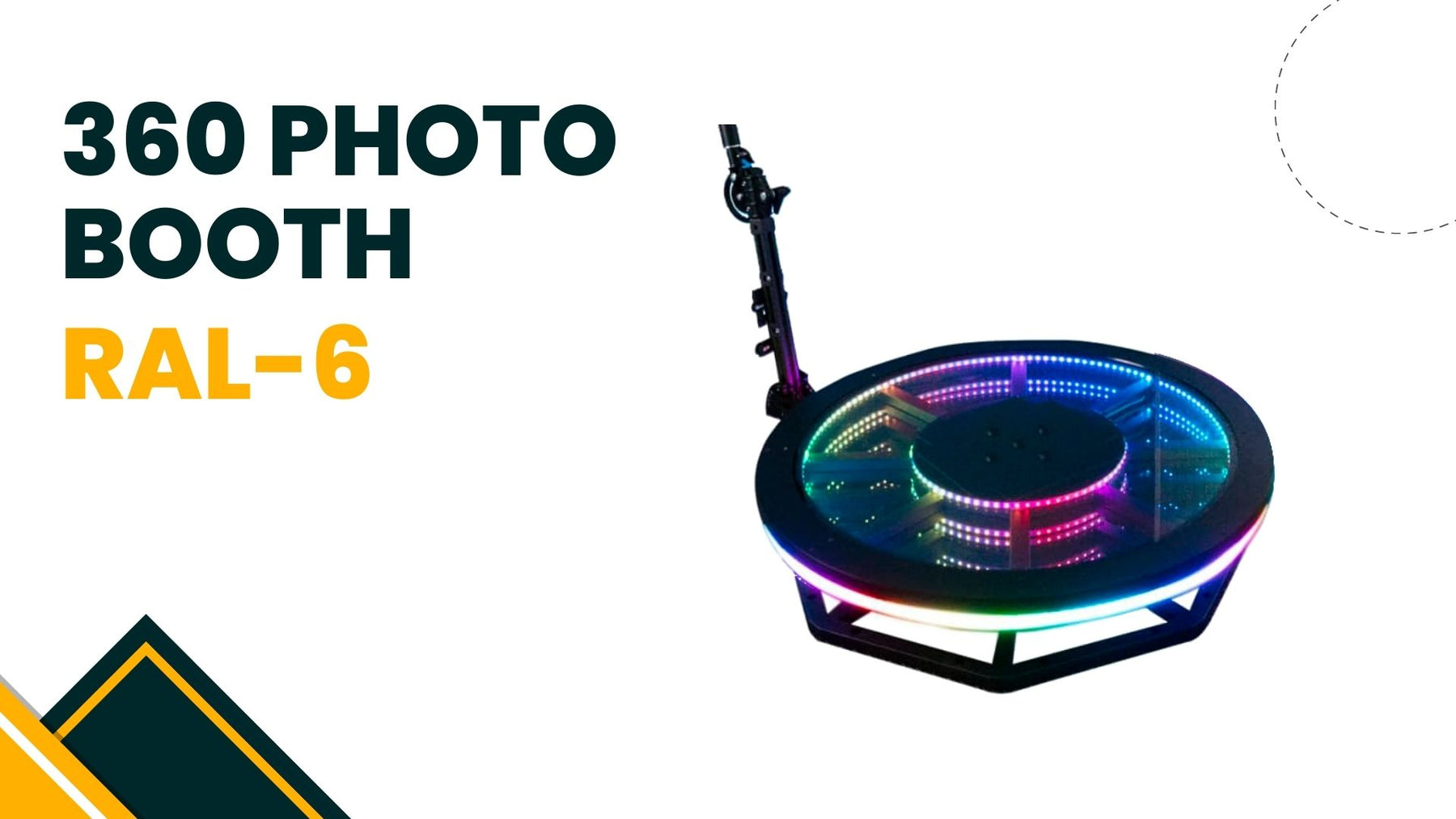 Limited Pre-sale RevoSpin Infinite LED RAL-6 Round 360 Photo Booth Deluxe Package (Automatic Spin)