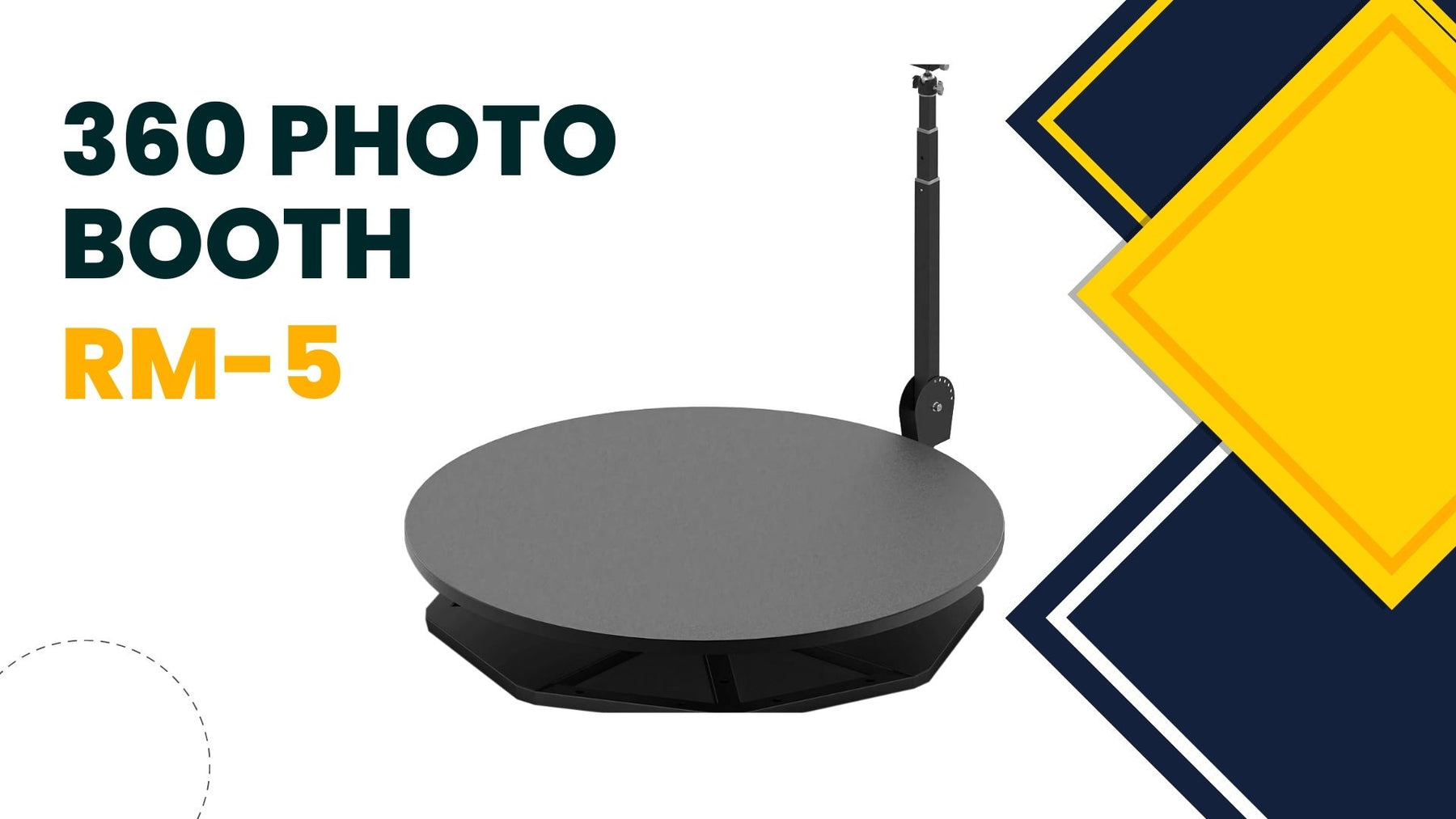 RM-5 Round 360 Photo Booth Deluxe Package (Manual Spin)