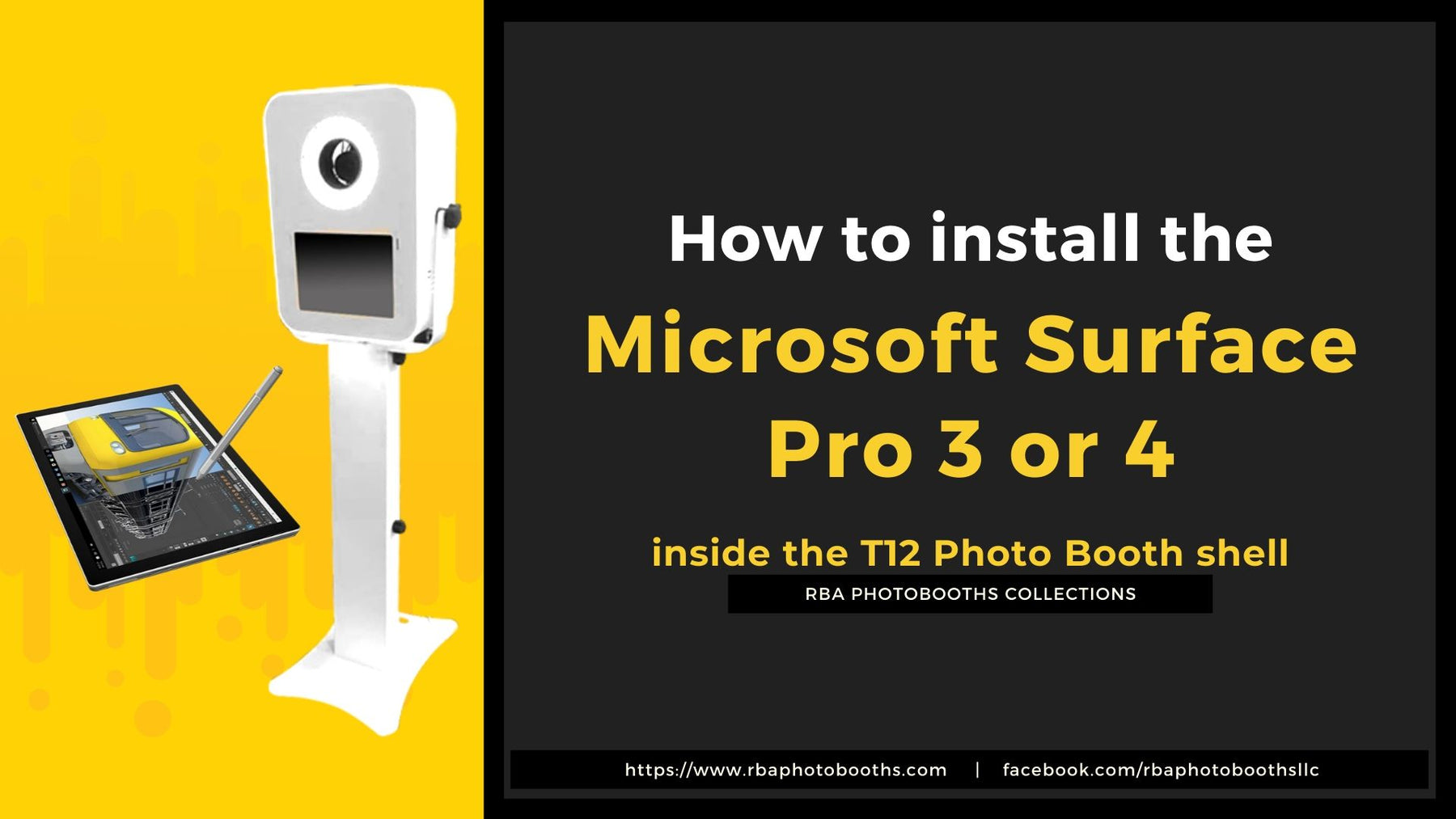 How to Install The Microsoft Surface Pro 3 or 4 Inside The T12 LED Photobooth