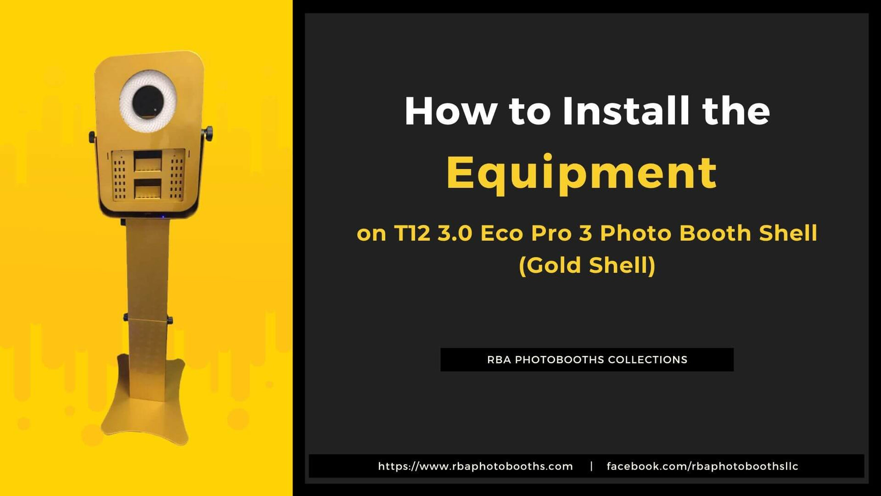 How to Install The Equipment On The T12 3.0 Eco Pro 3 Photo Booth Shell (Gold Shell)