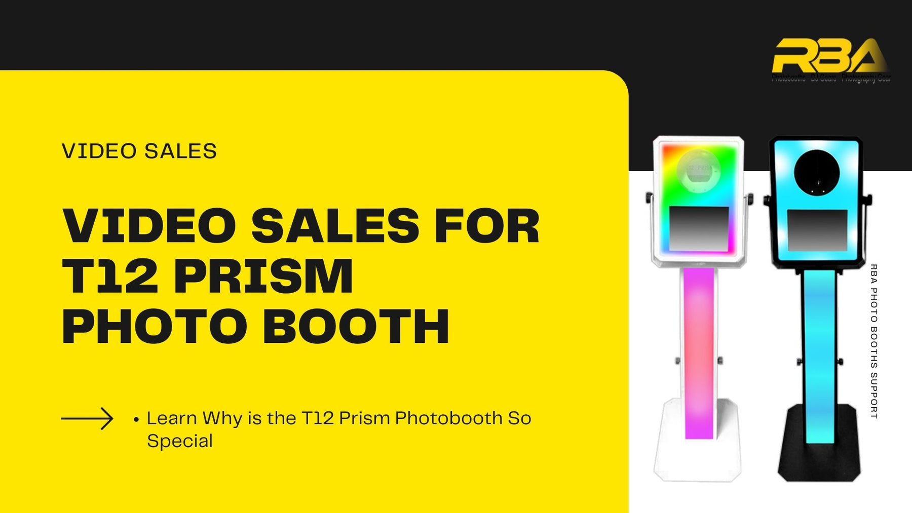 Video Sales for T12 Prism Photo Booth