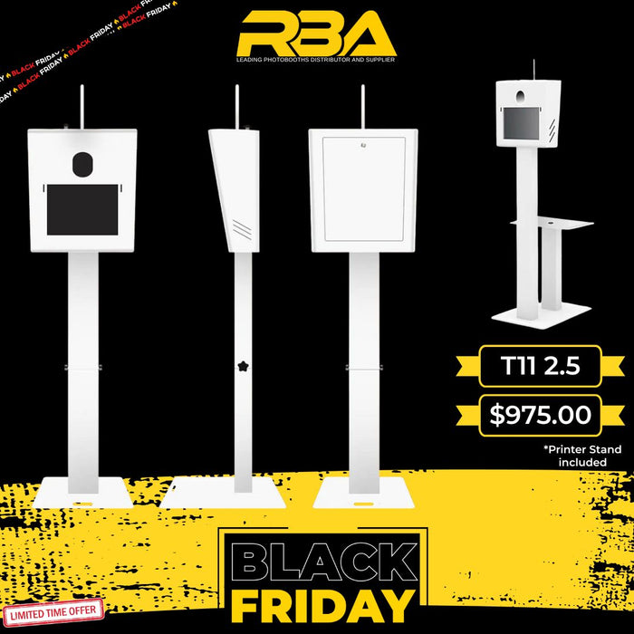 T11 2.5 PRO (13" Surface pro/ 13"iPad pro) Photo Booth with printer stand - BF25