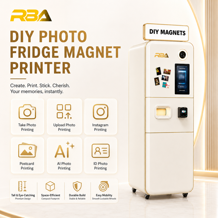 RBA F Series DIY Fridge Magnet Photo Booth – Self-Service Magnet Printing Kiosk