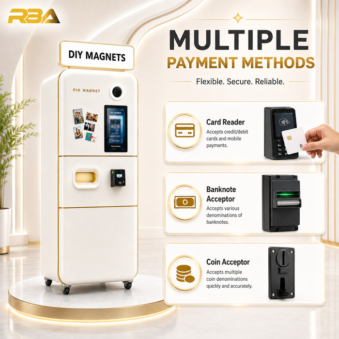 RBA F Series DIY Fridge Magnet Photo Booth – Self-Service Magnet Printing Kiosk