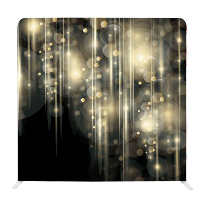 8ft x 8ft Single Sided Printing Gold Bokeh Pillow Cover Tension Fabric Backdrop with Aluminum Frame