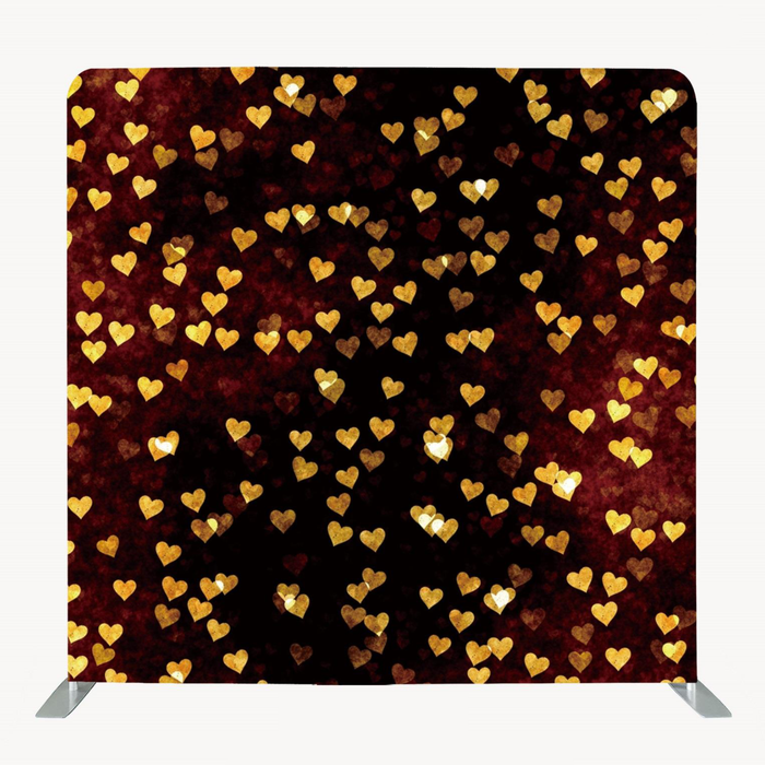 8ft x 8ft Single Sided Heart Valentines Cover Tension Fabric Backdrop with Aluminum Frame