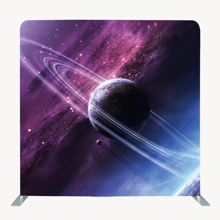 8ft x 8ft Single Sided Space Galaxy Cover Tension Fabric Backdrop with Aluminum Frame