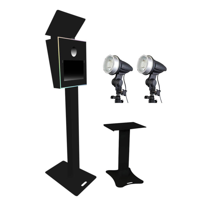 T11 2.5i LED Photo Booth Shell with 2 Strobe Flash and Printer Stand Alone (Fits 12.3" Microsoft Surface Pro 4-7+)