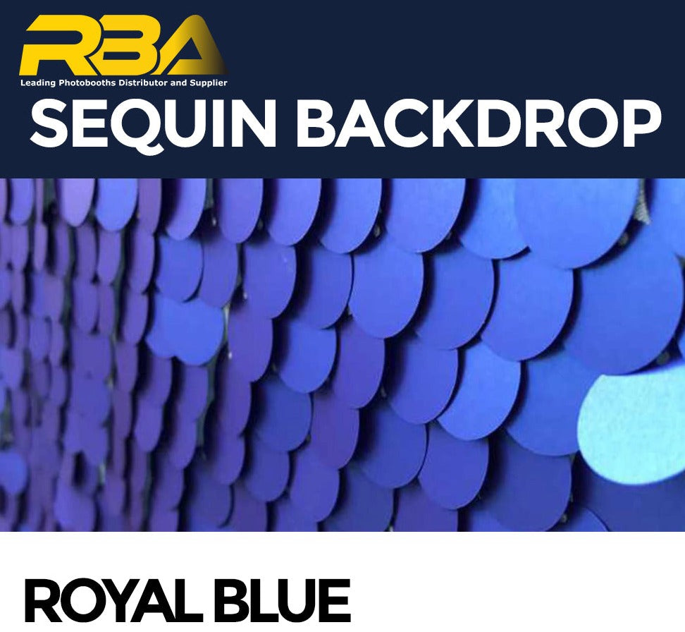 Royal Blue Sequin Wedding, Birthday and Corporate Event Backdrop