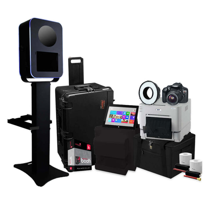 T12 LED Photo Booth Business Premium Package (DNP RX1HS Printer) (Fits 12.3" Microsoft Surface Pro 3-7+)