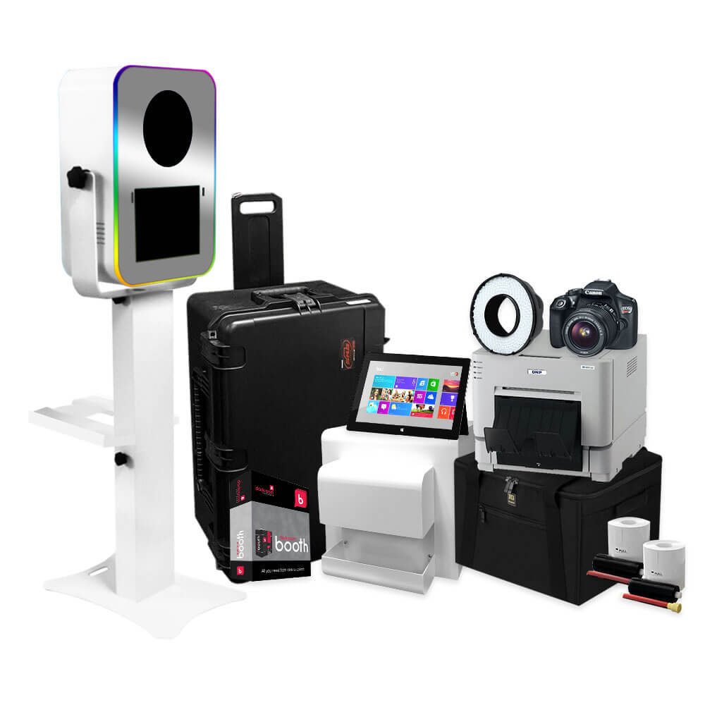 T12 LED Mirror Photo Booth Business Premium Package (DNP RX1HS Printer)