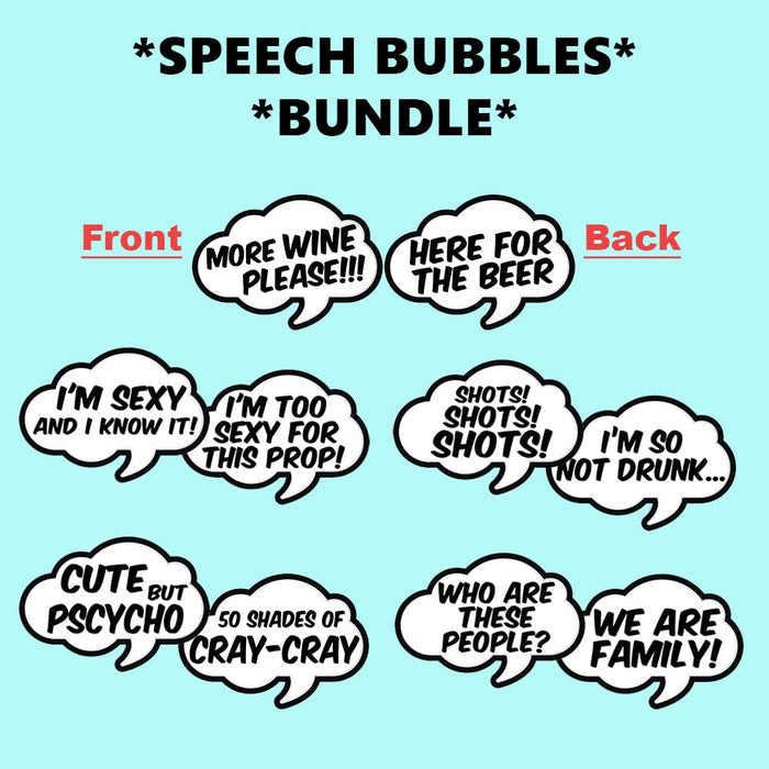 Paquete de burbujas de discurso